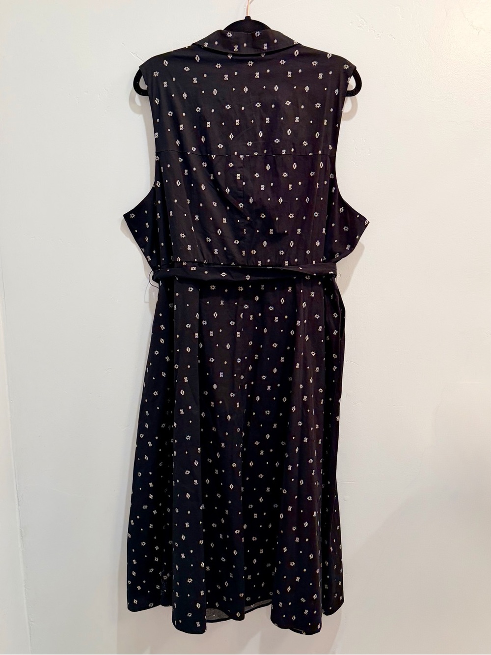 Torrid Midi Poplin Collared Shirtdress Geometric Symbols Black White Size 3 3X - Picture 8 of 11